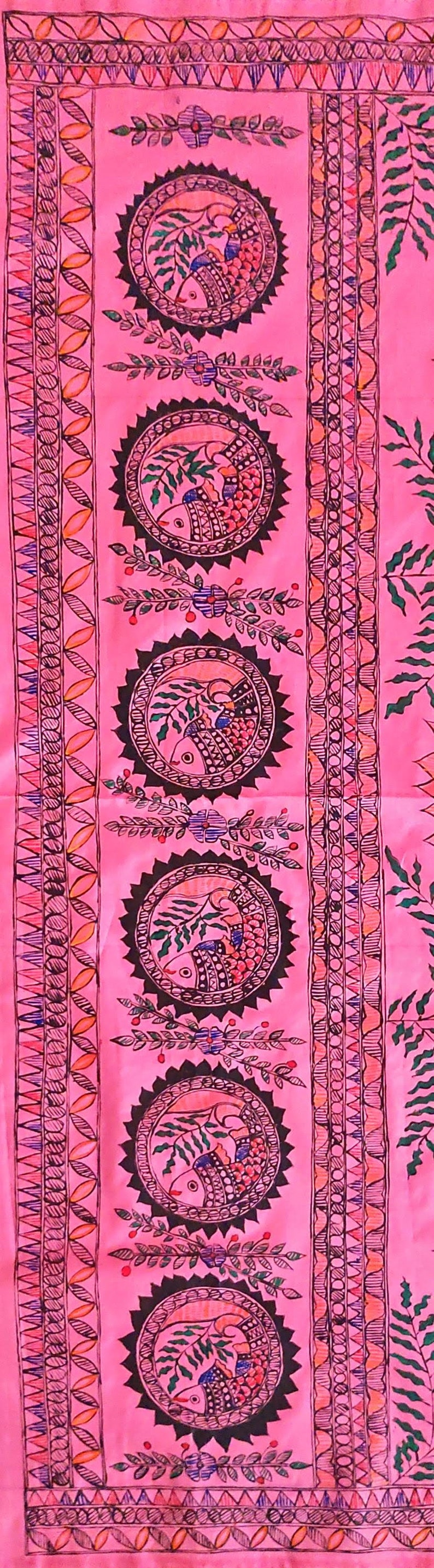 Kosh by Sanyukta Hand Painted Saree, Madhubani Painting on Saree ...