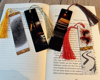 Bookmark Aluminium, Crime, Crime Scene, Thriller, Crime, Tatort, Detective