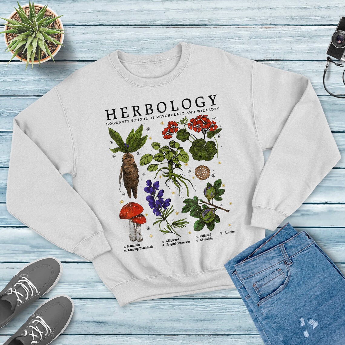 etsy herbology sweatshirt