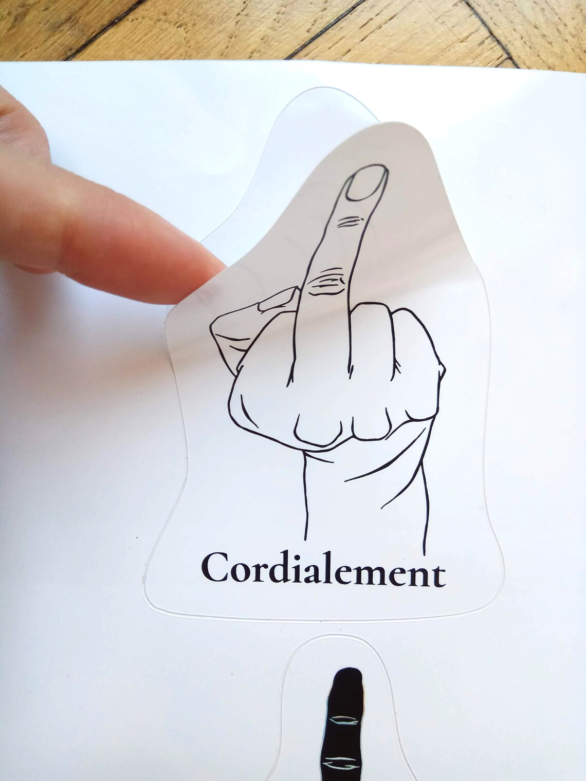 Planche de 6 stickers insolents doigts d'honneur Etsy