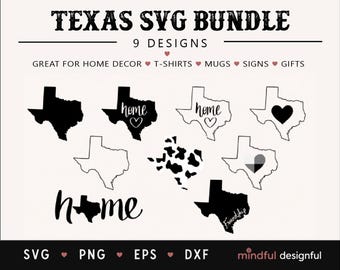 Texas SVG Bundle, Cow Print, Home, Friendship Digital Designs*Bundle S VG