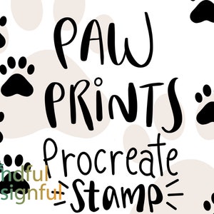 Paw Print Procreate Stamp | Procreate paw print brush | Procreate Brush for use with the Procreate app on iPad