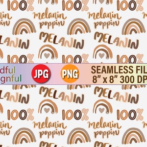 Melanin Digital Paper | Melanin Fabric Download | Juneteenth Digital Paper | Seamless Pattern | PNG JPG