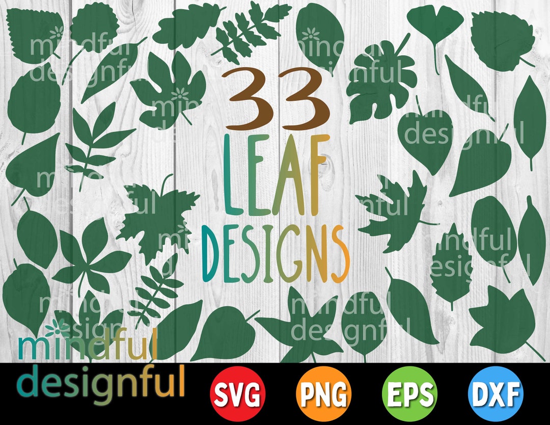 Leaf Svg Bundle Leaves Svg Leaves Clipart Leaves Png Palm Leaf Svg Hand