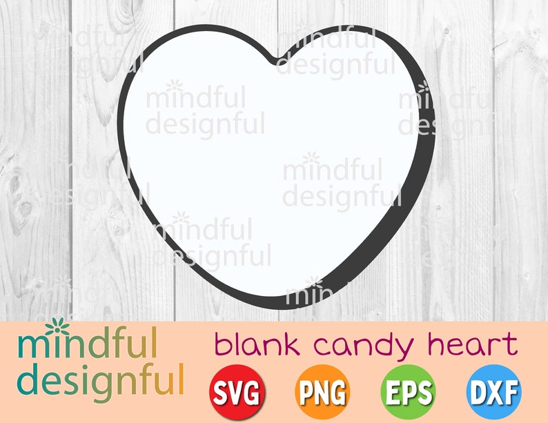 Instant Download Valentine Svg Blank Candy Heart SVG Love Svg
