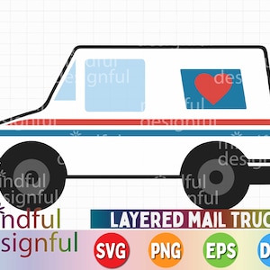 Samochód pocztowy SVG | Samochód pocztowy warstwowy | Poczta SVG | Samochód pocztowy Dziękuję | Clipart samochodu pocztowego | Clipart urzędu pocztowego