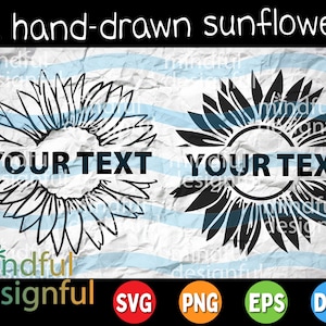 Sunflower SVG Bundle , Sunflower Monogram Svg, Sunflower Svg Files, Sunflower Svg Cut Files, Sunflower Clipart