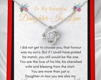 Daughter-in-Law Necklace, Gift for Daughter-in-Law, Daughter-in-Law Jewellery, UK