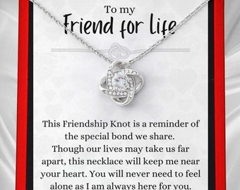 Friendship Knot Necklace, Gift for Friend, Friendship Jewellery, Sterling Silver, UK