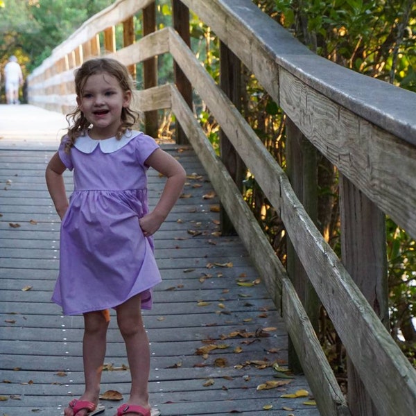 Simple Beauty, Peter Pan Collar Dress, toddler girl peter pan collared dress, little girl classic dress, everyday simple classic dress