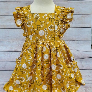 mustard yellow dress little girl