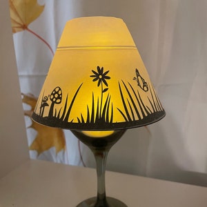 Wine Glass with Tea Light and Lamp Shade