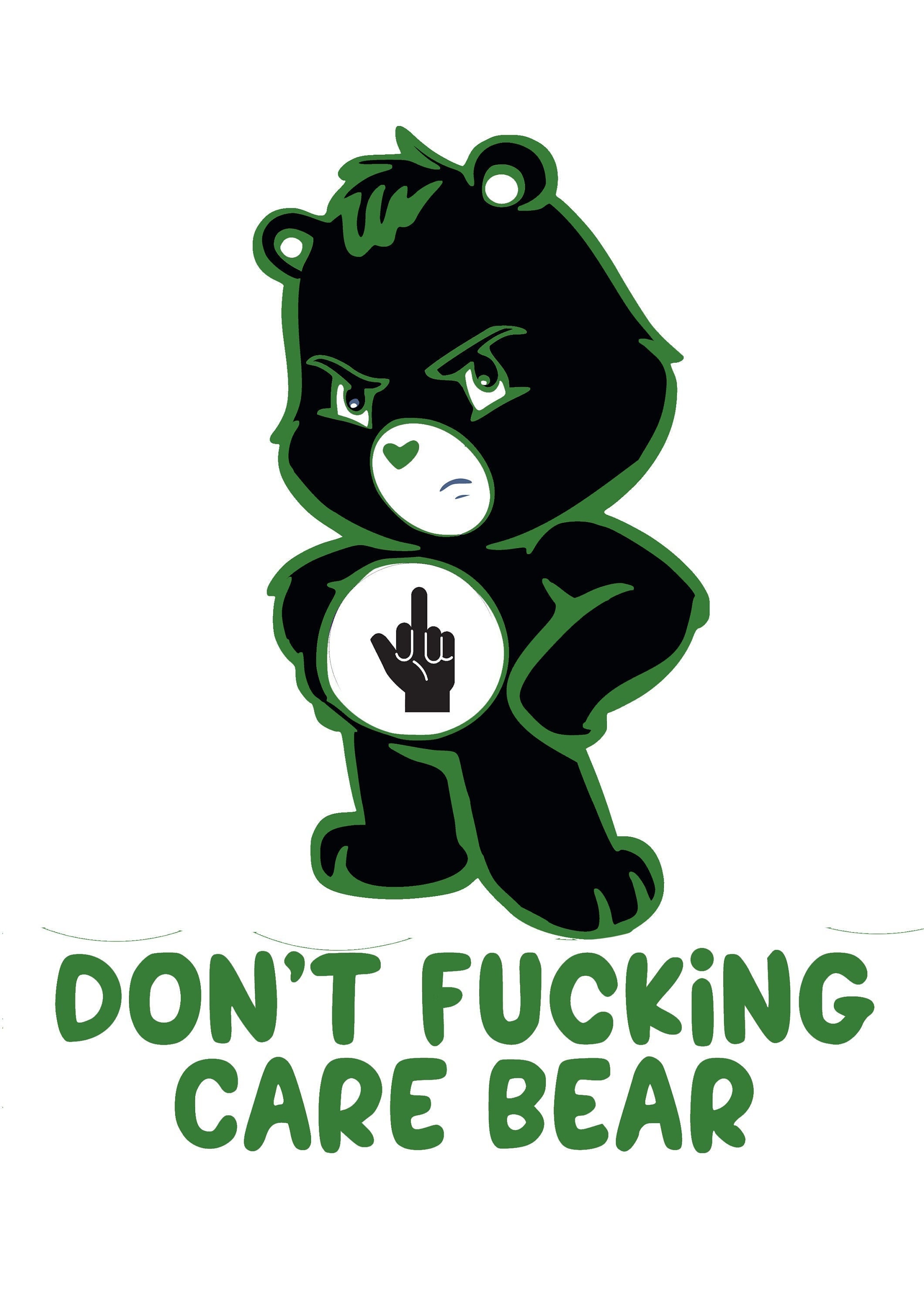 Dont Fing Care Bear middle Finger