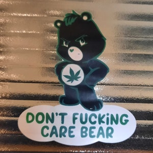 Don't F'ing Care Bear "Green" - Decals