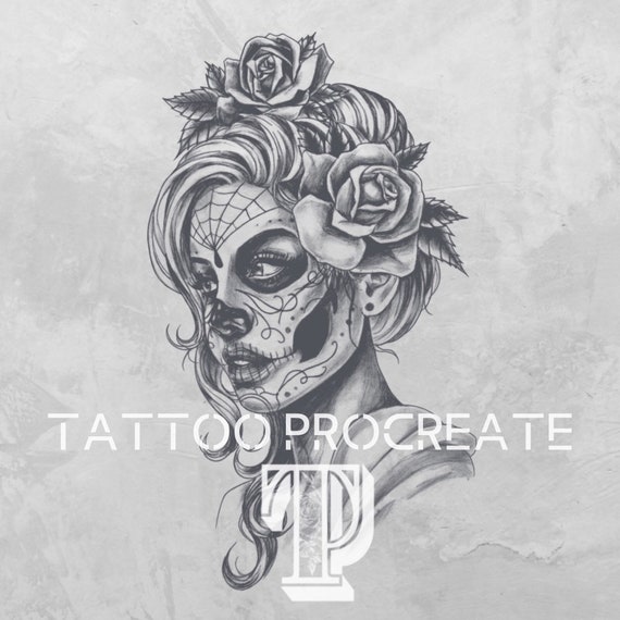 12 La Catrina Tattoo  Brushes for Procreate stamps - Etsy España