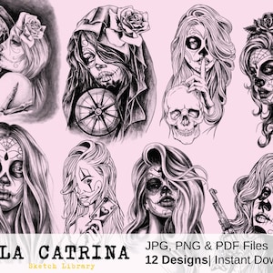 Catrina stamp - Etsy México