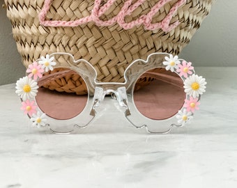 Daisy Flower Sunnies, Spring Sunglasses, Summer Sunglasses, Flower Sunglasses, Hippie, Groovy Party, Flower Power, Beach sunglasses, Toddler