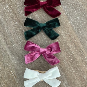 Velvet Bow with Nylon Headband