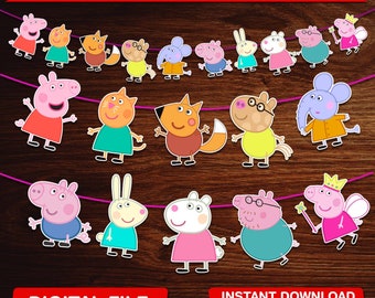 pic Free Printable Peppa Pig Characters peppa pig printable etsy