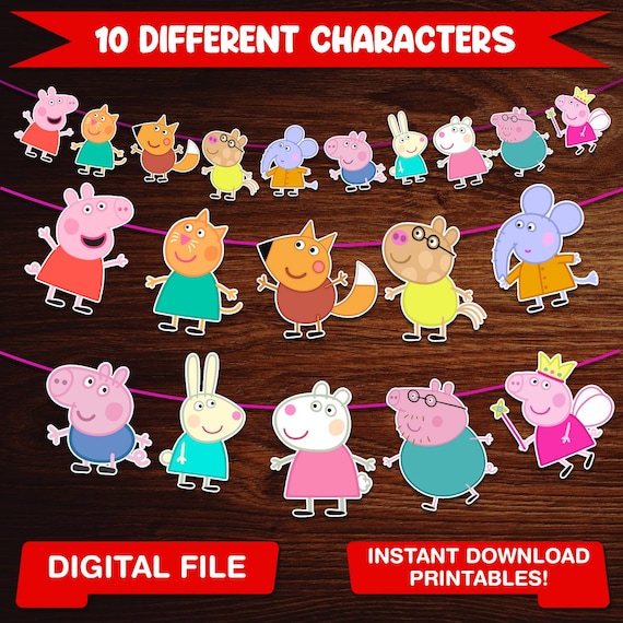 images Printable Peppa Pig Birthday Pictures etsy