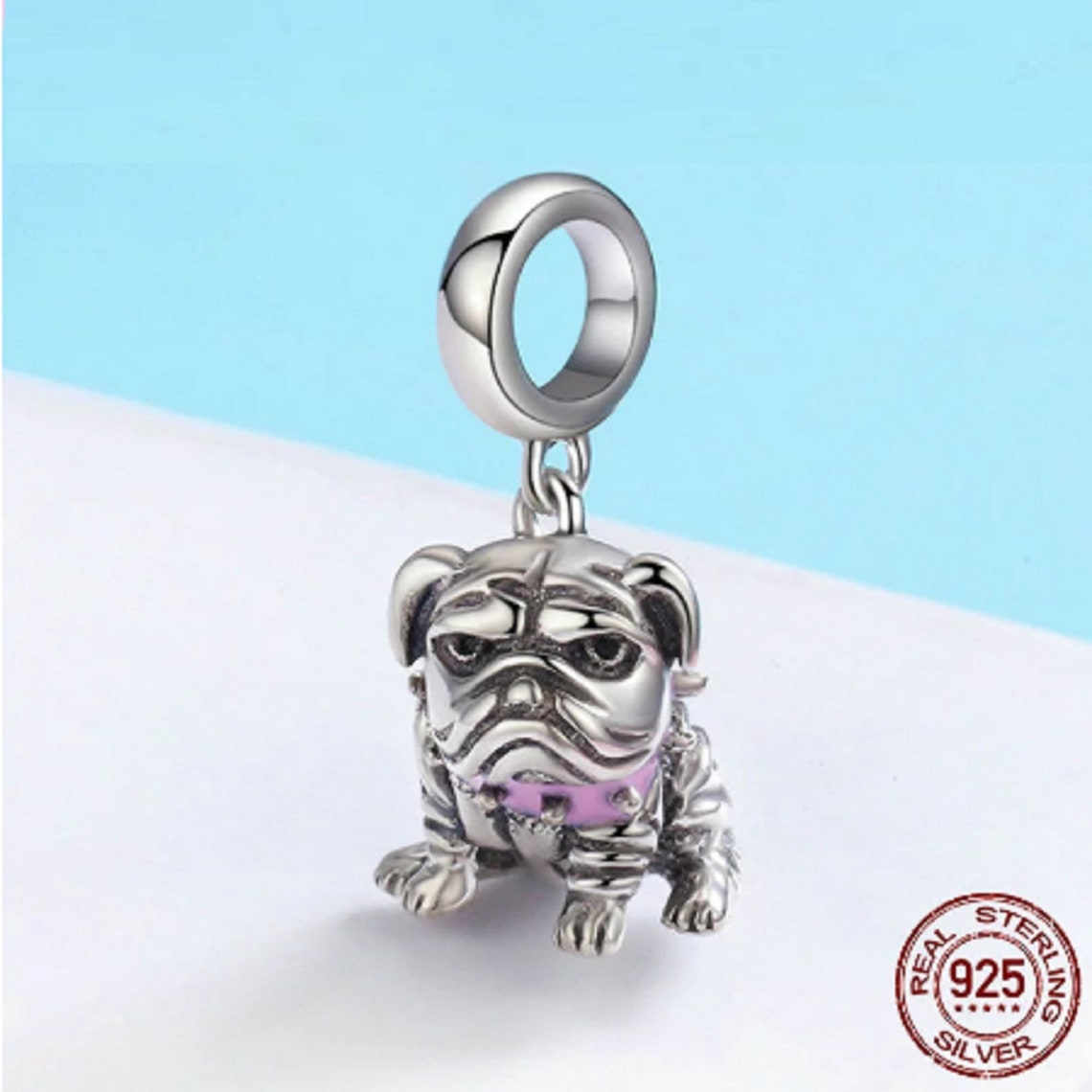 Charm for bracelet English Bulldog Pandora charms Animal | Etsy