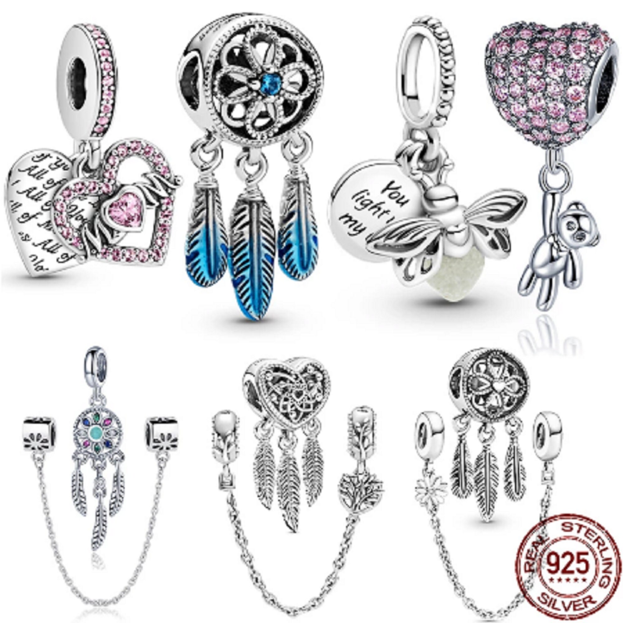 Pandora Charms Heart Dangle Charm For Bracelet925 Sterling Etsy