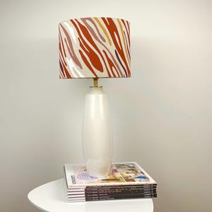 Delft white porcelain bottle table lamp with new handmade shade