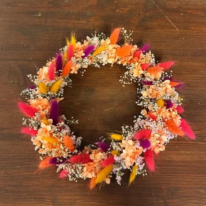 Dried flower wreath
