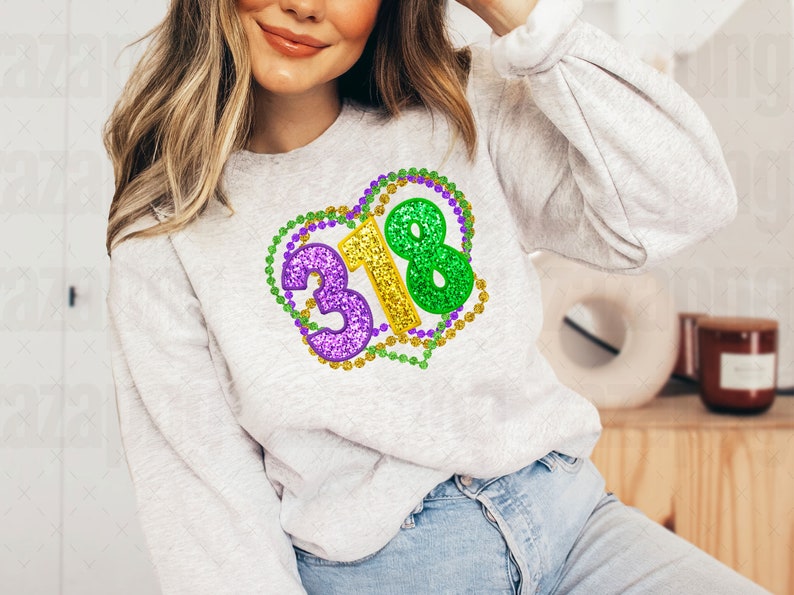 mardi gras sparkly shirt