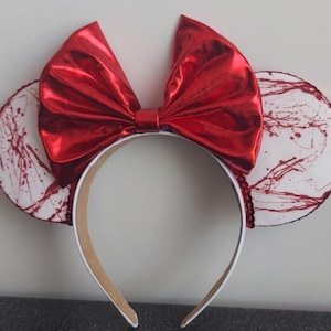 Halloween blood splatter minnie ears, with or without bow