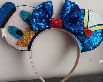 Celestial Velvet Mouse Ears, Navy Blue Starry Night Ears  display picture 1