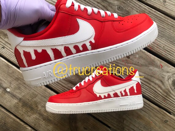 drip custom air force ones