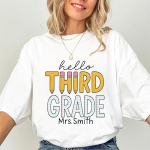 Custom Third Grade Shirt,Back To School Shirt, 3rd Grade Shirt, Third Grade Shirt For Kids, First Day Of School Tee, 3rd Grade Teacher Shirt