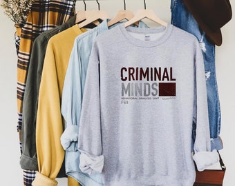 Distressed Criminal Minds TV Series Sweatshirt | Criminal minds Shirt  | Thriller Netflix Series Sweatshirt