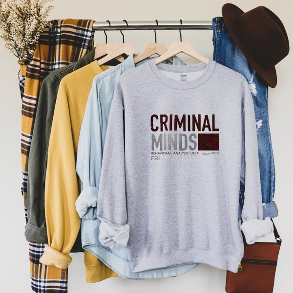 Distressed Criminal Minds TV Series Sweatshirt | Criminal minds Shirt  | Thriller Netflix Series Sweatshirt