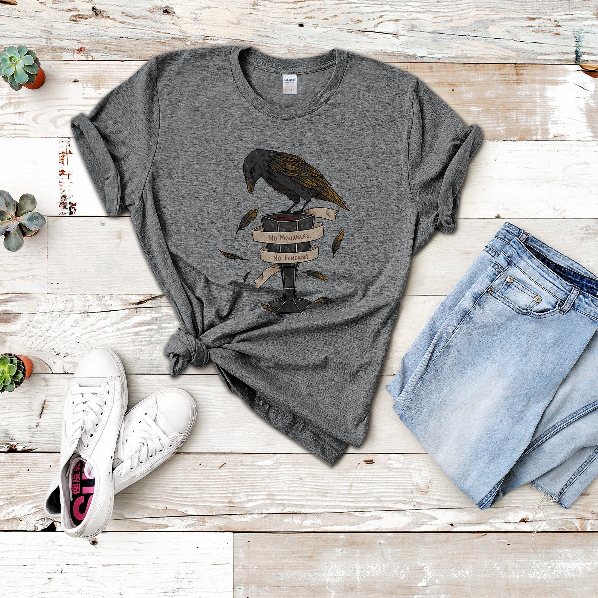 Women's T-Shirts [Out of Print] Leigh Bardugo / Six of Crows Relaxed Fit Tee (Indigo) (Womens) Six of Crows women's relaxed fit t-shirt — Out of Print