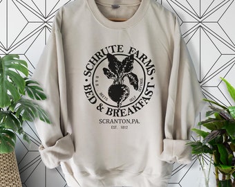 The Office Sweatshirt,  Schrute Farms Sweatshirt, Bed & Breakfast American Comedy TV Dwight  Sweatshirt