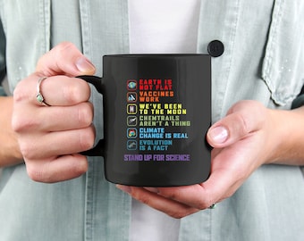 Die Erde ist nicht flach - Keramiktasse - Kaffeetasse - Wissenschaftliche Keramik - Geschenk für Lehrer - Vintage Dekoration