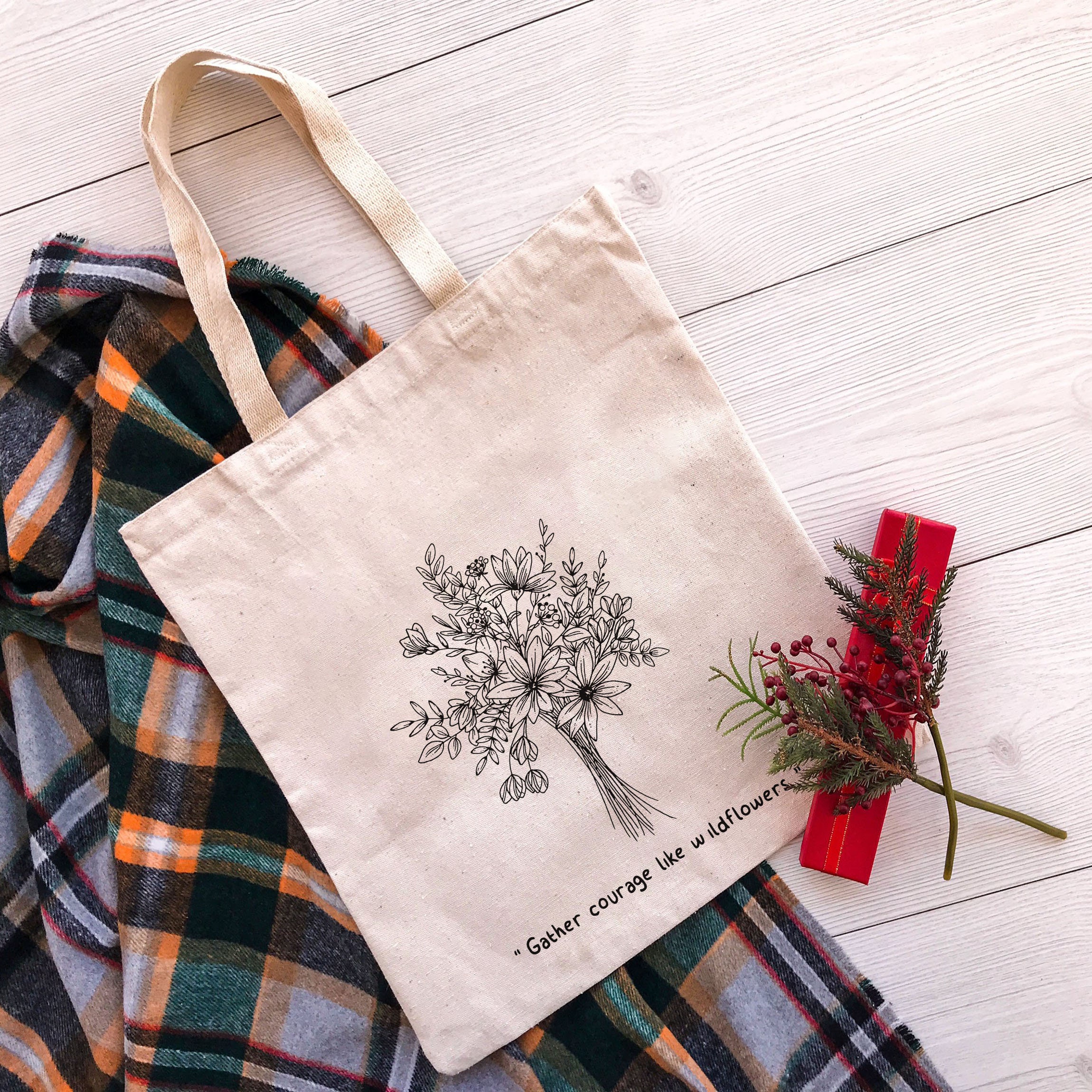 Wildflower Bouquet Tote Bag
