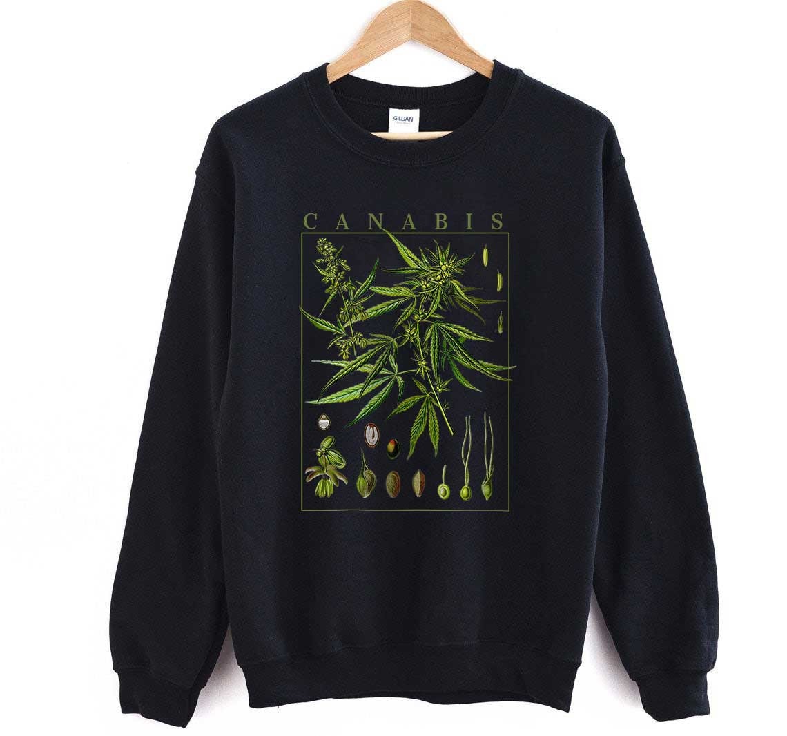 Generisch Felpa Con Cappuccio Uomo Cannabis Leaves - Felpa In Cotone E Poliestere, Tasca A Marsupio, Grigio - 5