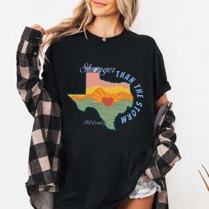 Pray for TEXAS Tshirt, Flood Relief Sweatshirt, Stronger than Storm, Strong Texas Shirt, Support Texas Community, Rescuer Support