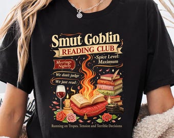 Camiseta de romance oscuro con temática de libros y estilo "Goblin pervertido" - Camiseta picante para club de lectura - Camisetas para citas de chicas con libros