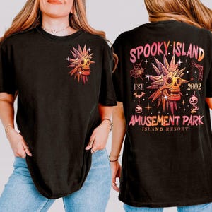 Spooky Island Comfort Colors Shirt, Retro Halloween Movie Shirt, Disco Skull T-Shirt, 90s Nostalgia Halloween, Summer Spooky Shirt