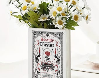 Gepersonaliseerde Belle en het Beest-boekvaas