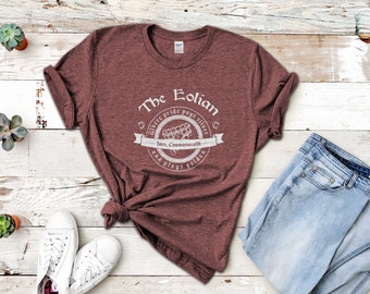 The Name of the Wind Shirt, Eolian Bar, The Kingkiller Chronicle Shirt, The Lightning Tree, Denna, Bast, Devan Lochees Unisex T-Shirt