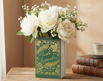 Stolz und Vorurteil Keramik Büchervase