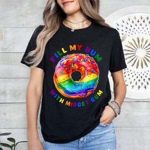 Camiseta engraçada de donut com esperma de anão