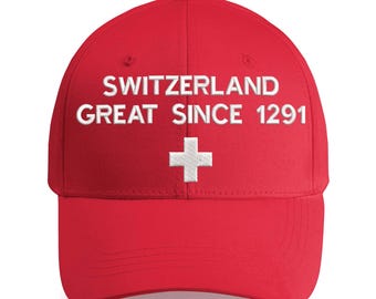 Switzerland Great Since 1291 Embroidered Hat