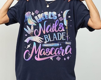 Heels Nails Blade Mascara T Shirt