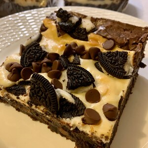 Loaded Cookies & Cream Cheesecake Brownies image 2